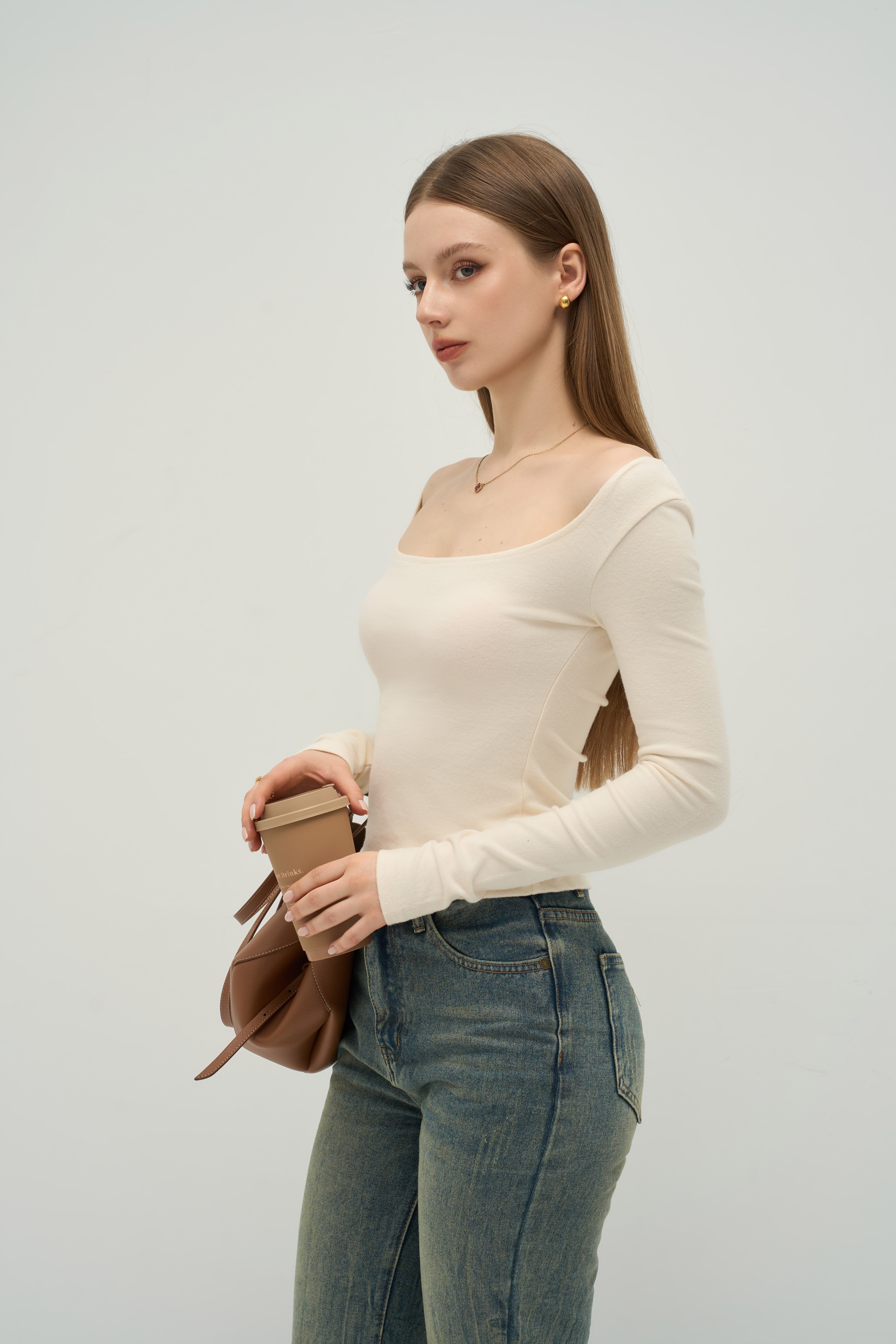 Contour Fleece-Brush Long Sleeve | Merra Muse
