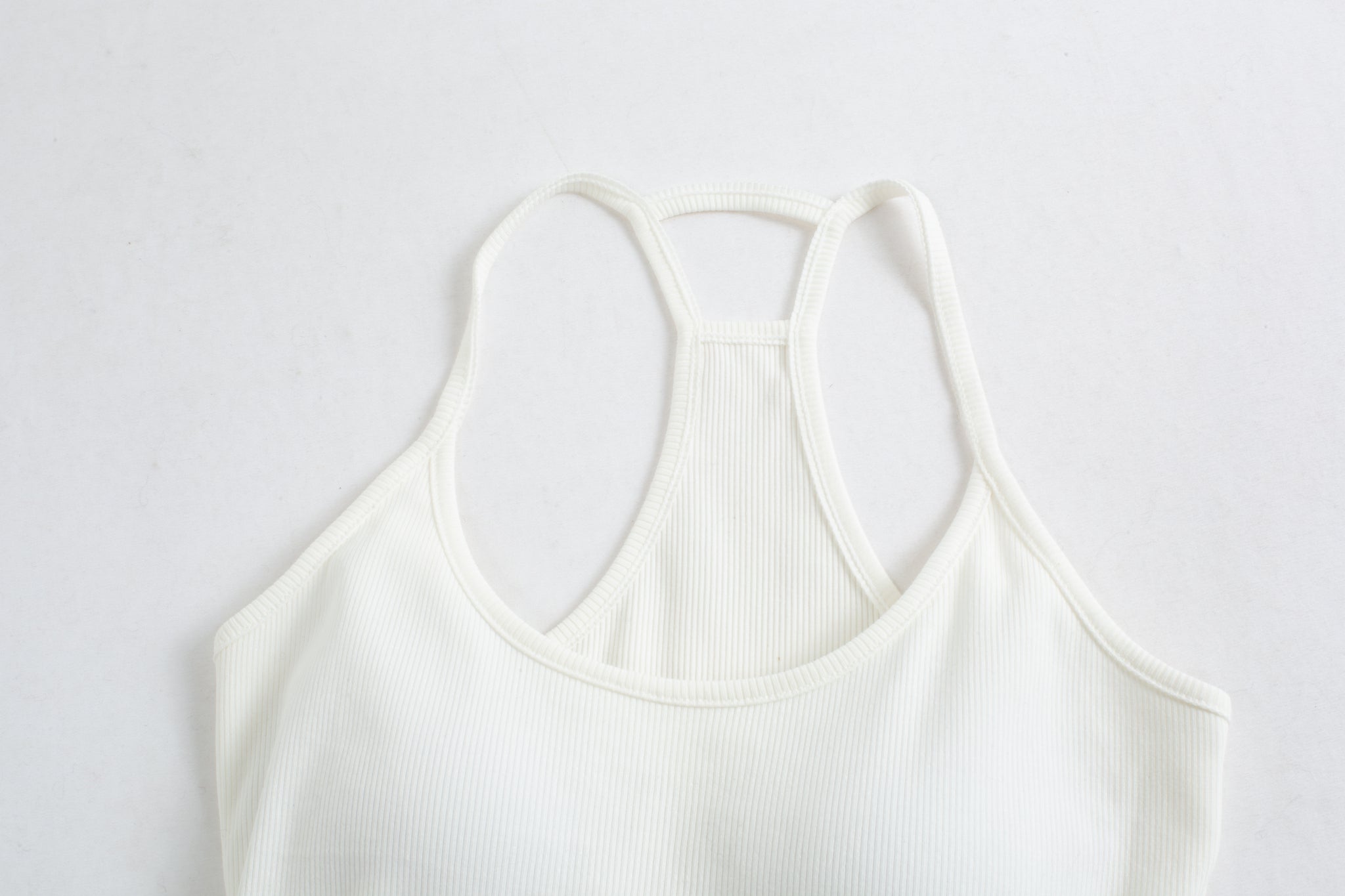 Ribbed Padded Camisole-Contoured back