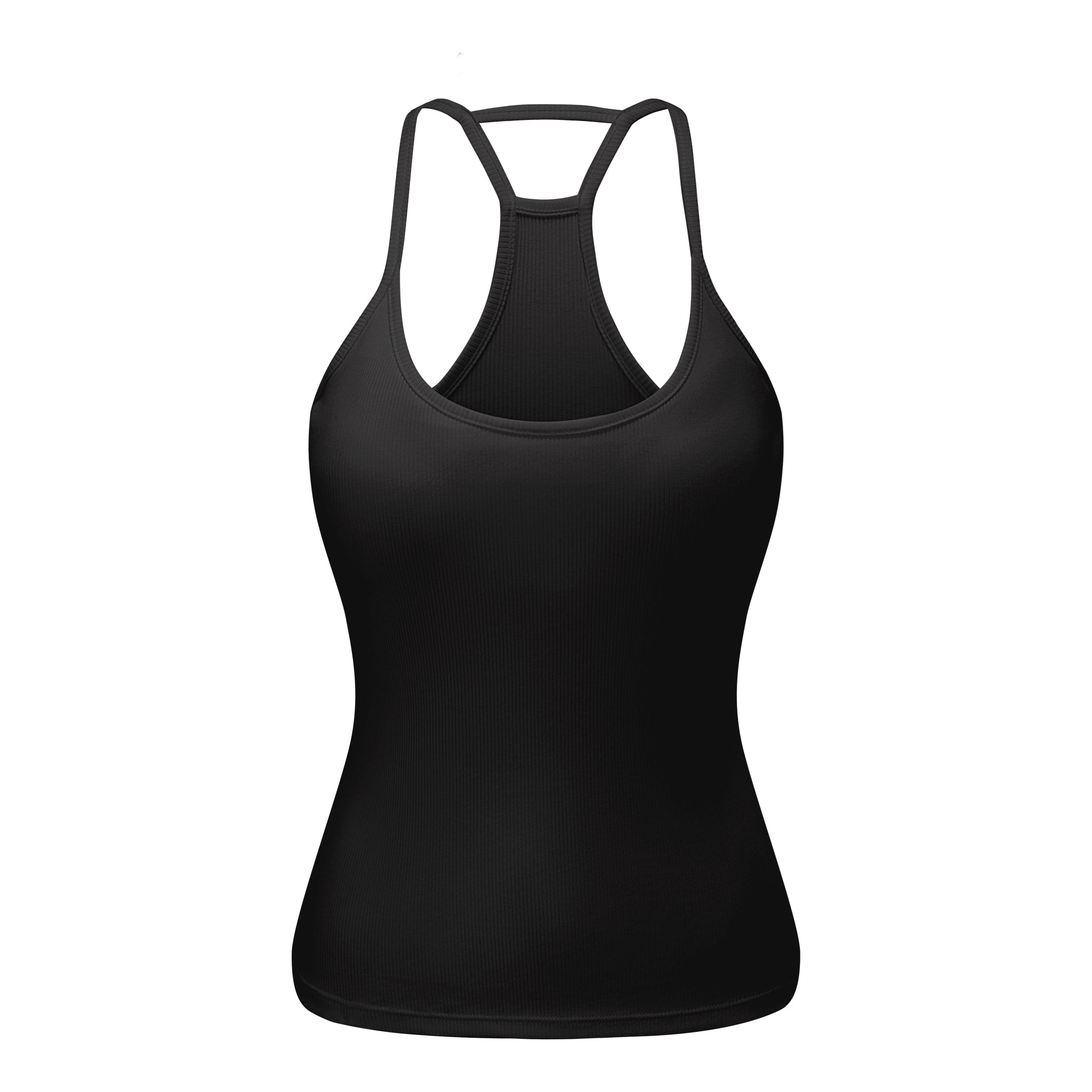Ribbed Padded Camisole-Contoured back