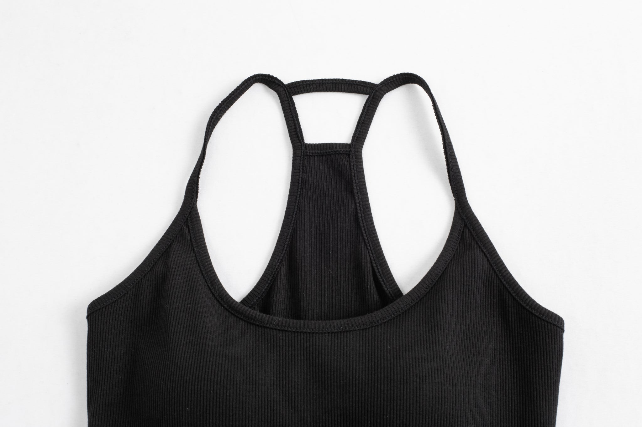 Ribbed Padded Camisole-Contoured back