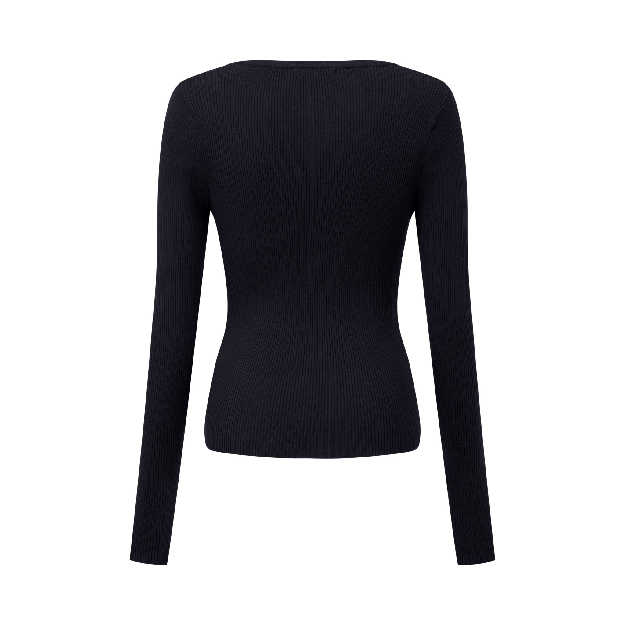 Contour Ribbed Knit Cardigan Top