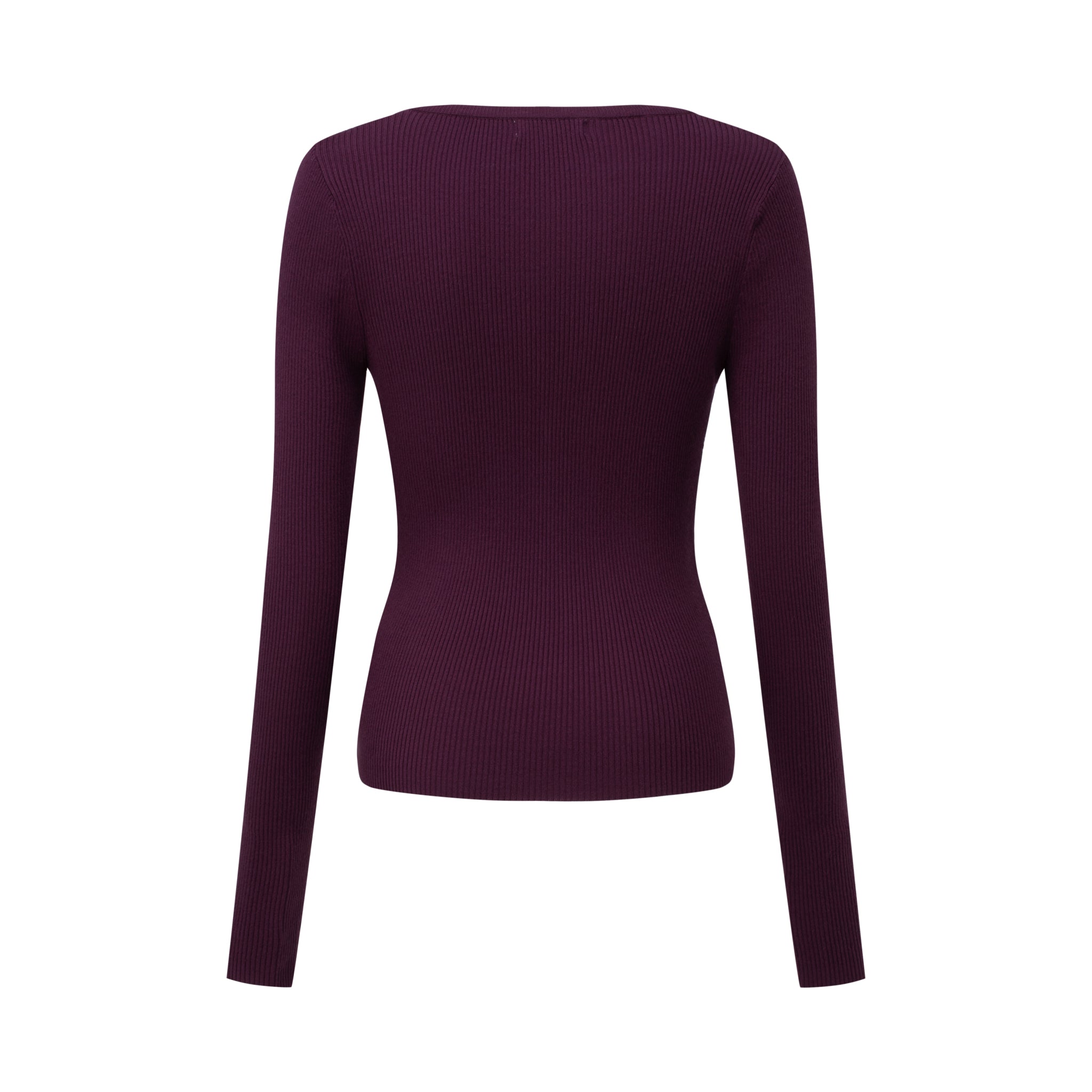 Contour Ribbed Knit Cardigan Top