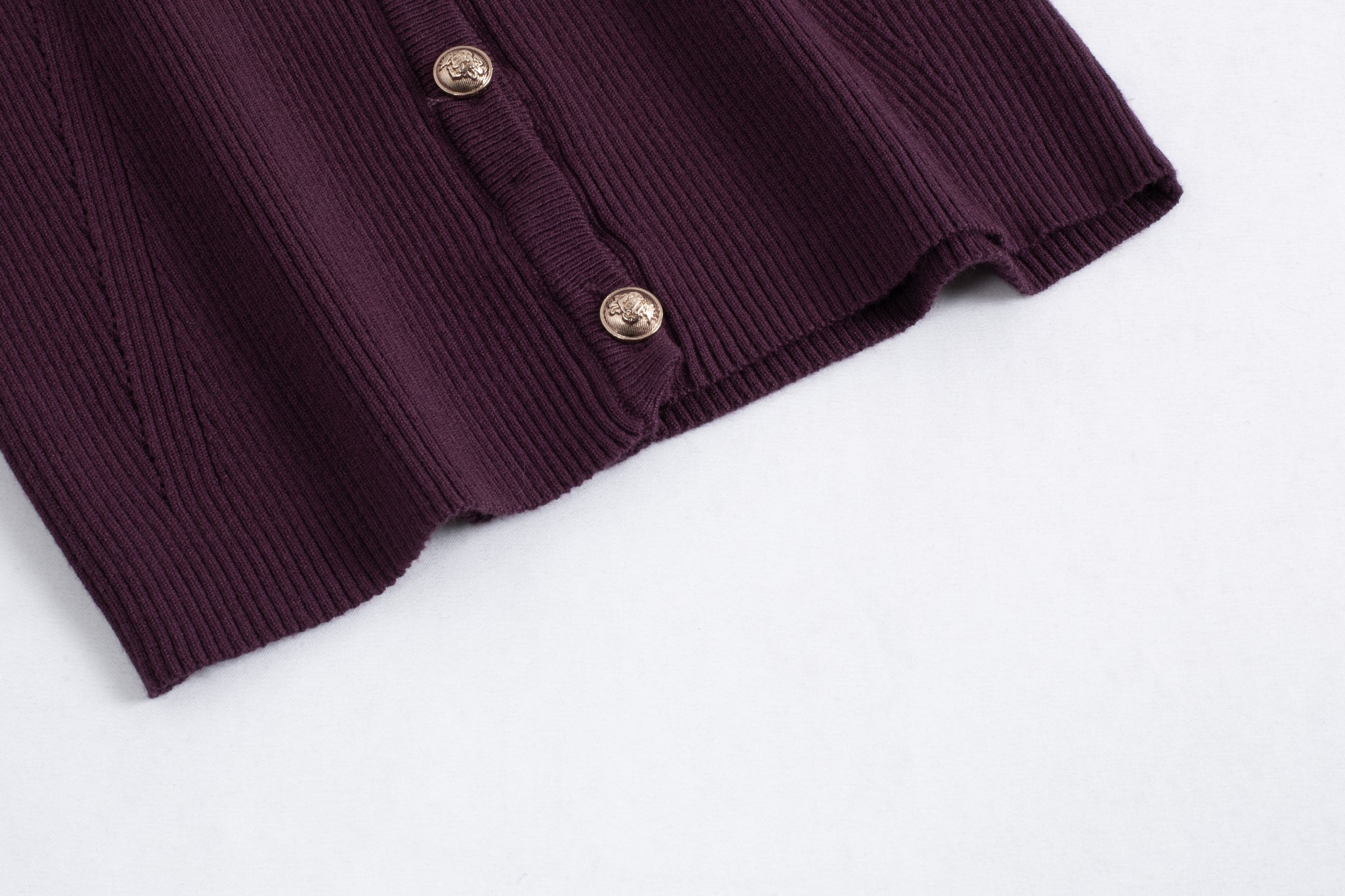 Contour Ribbed Knit Cardigan Top