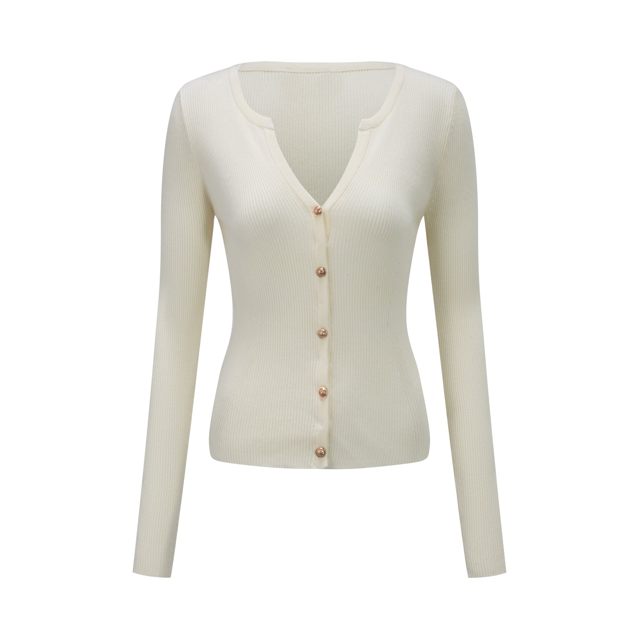 Contour Ribbed Knit Cardigan Top