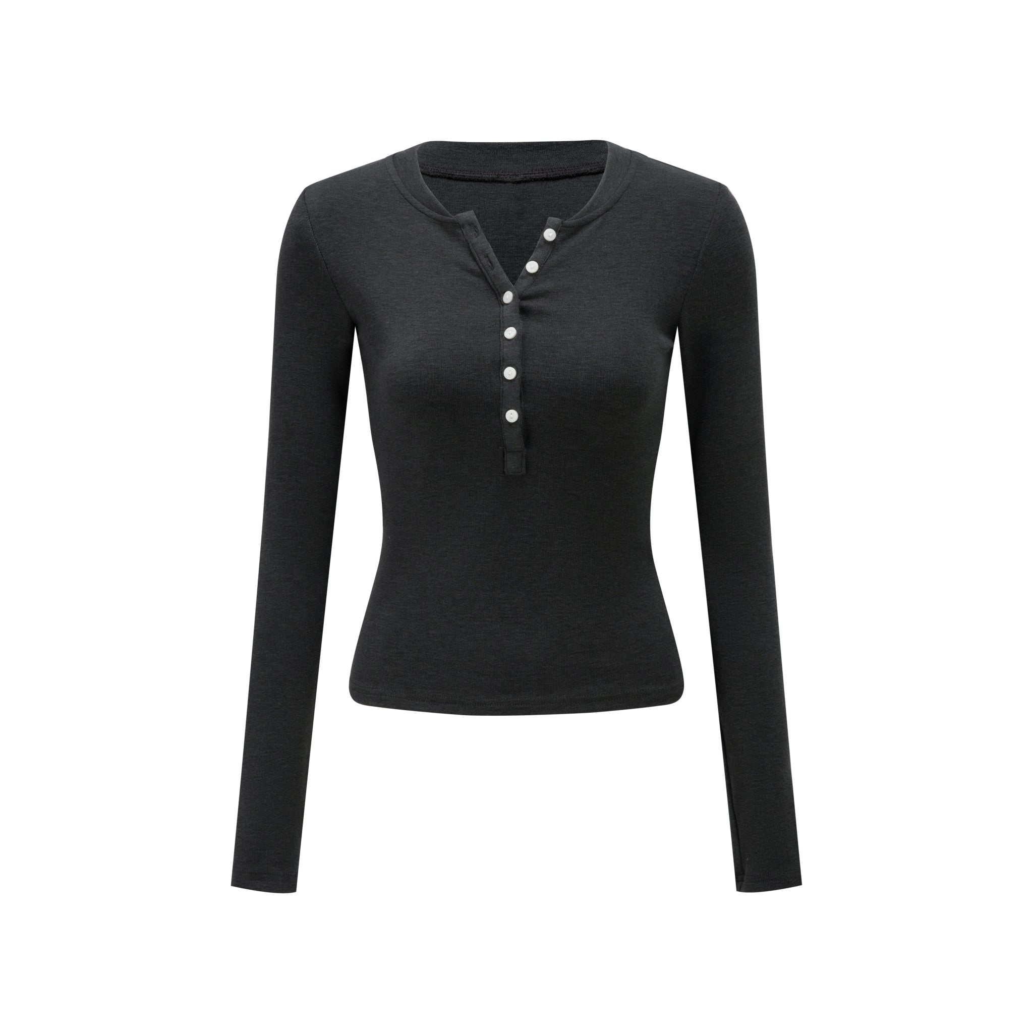 Merra Muse contour fleece-brush long sleeve top with a smooth sculpting fit
