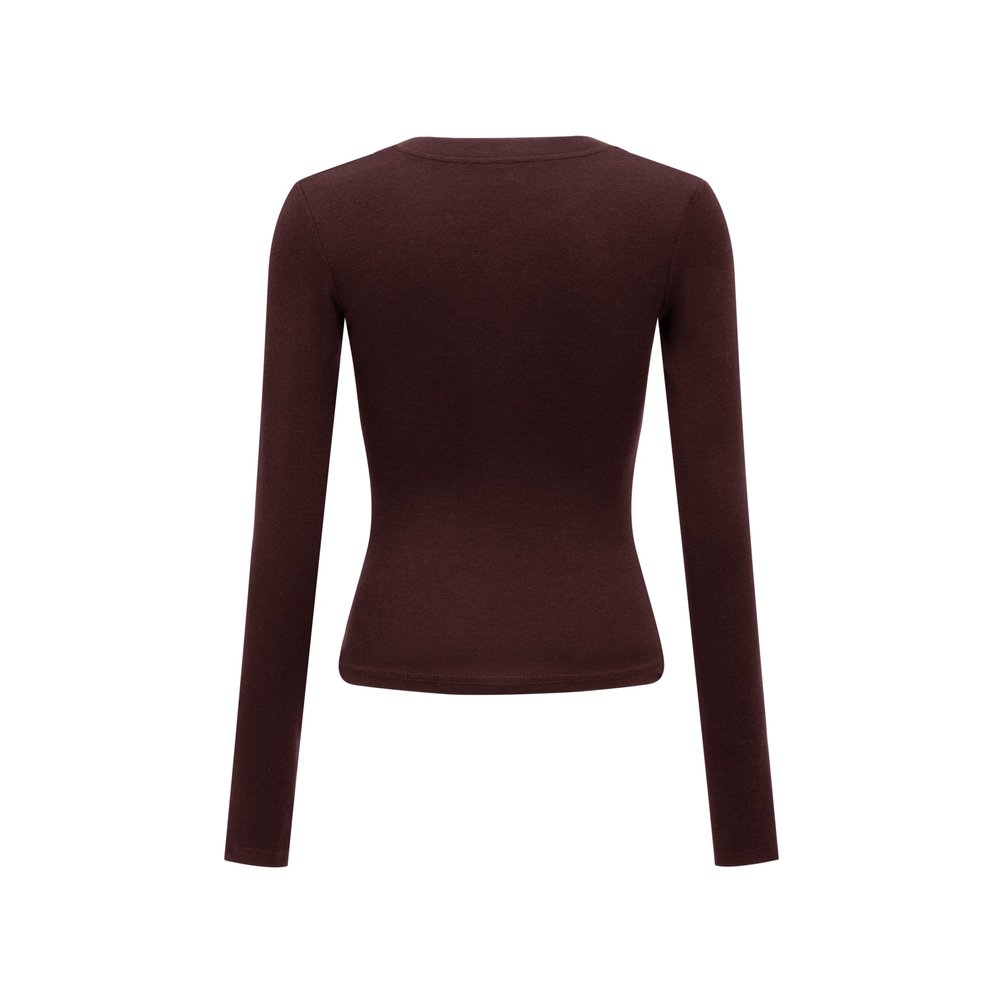 The Merra Muse Refined Cashmere-Touch Henley Long Sleeve offers a soft, luxurious feel with a timeless henley design—perfect for elevated everyday layering.
