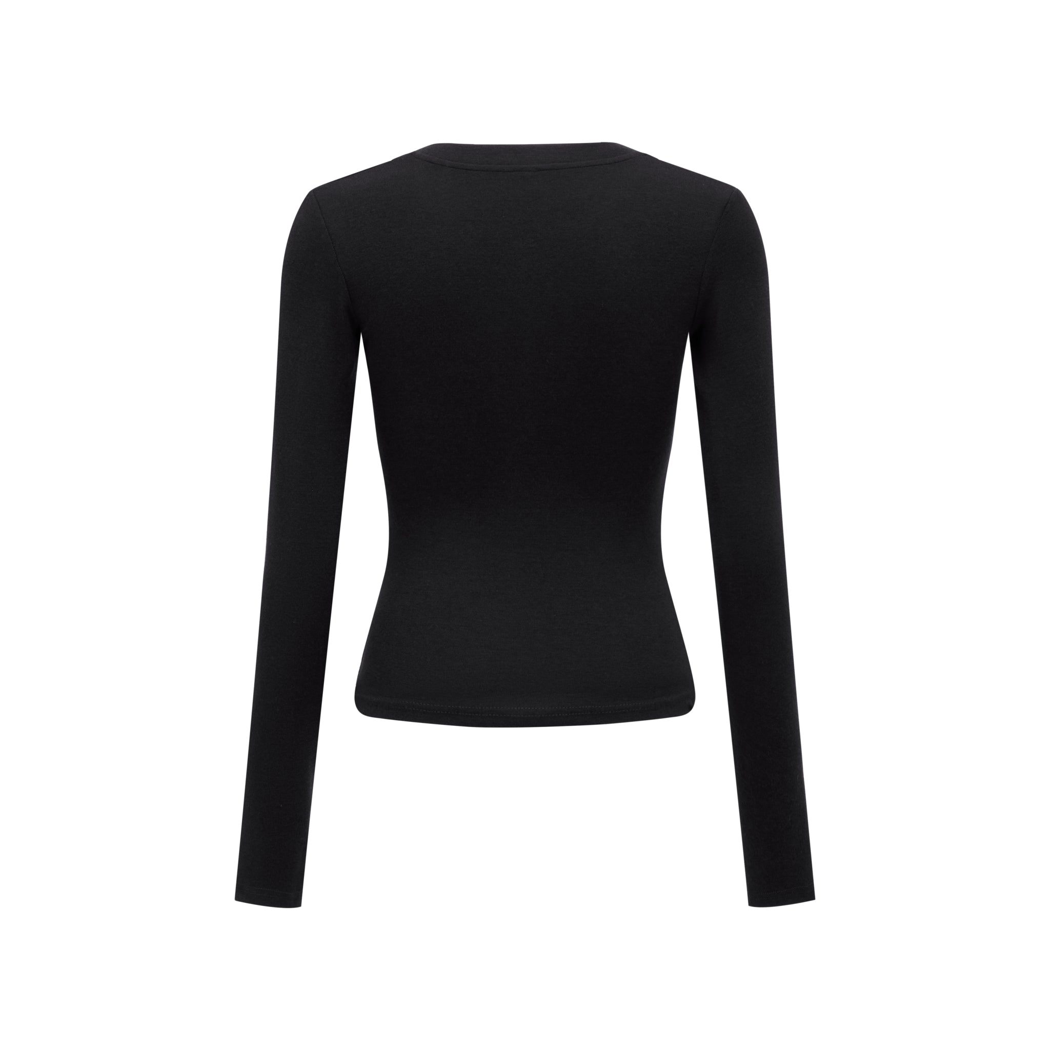 Merra Muse contour fleece-brush long sleeve top with a smooth sculpting fit
