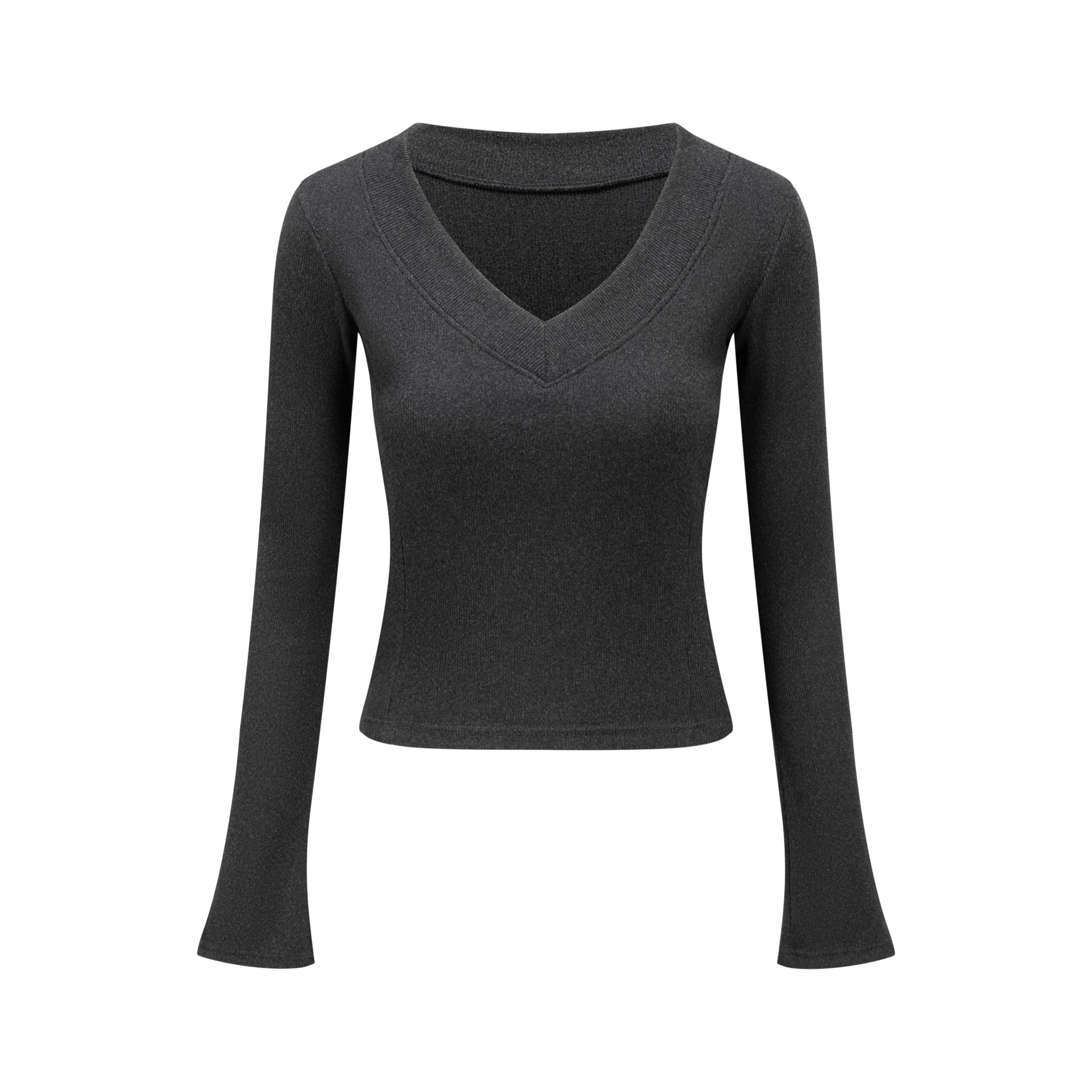Contour V-Neck Long Sleeve Top