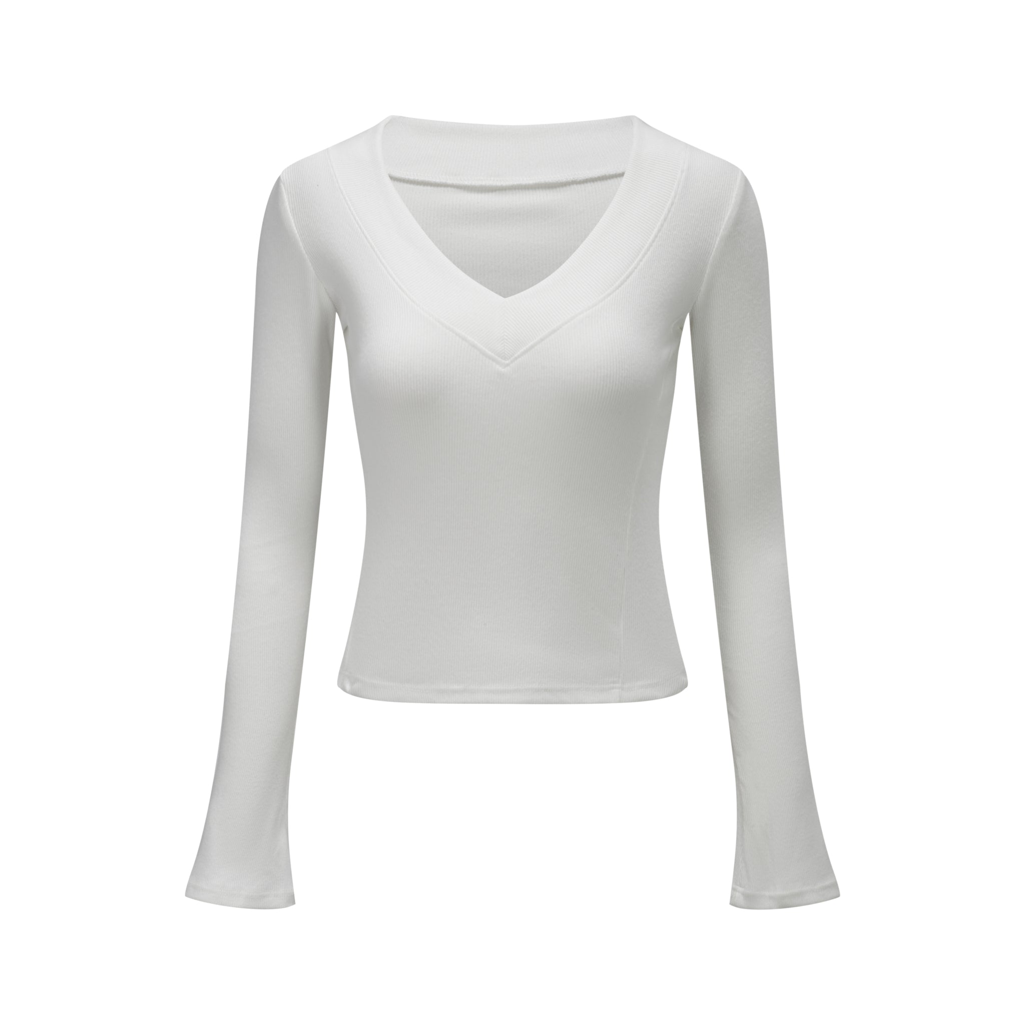 Contour V-Neck Long Sleeve Top