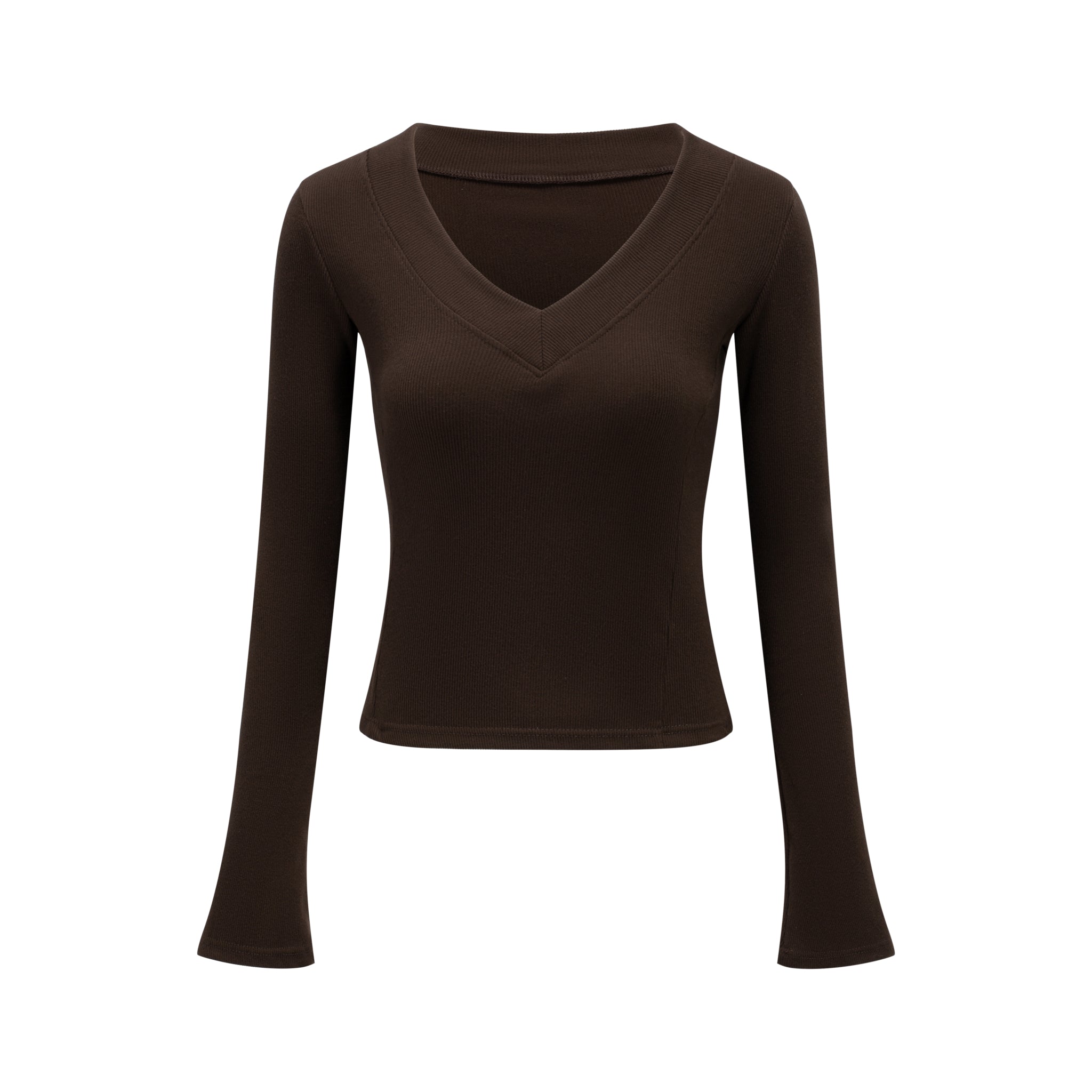 Contour V-Neck Long Sleeve Top