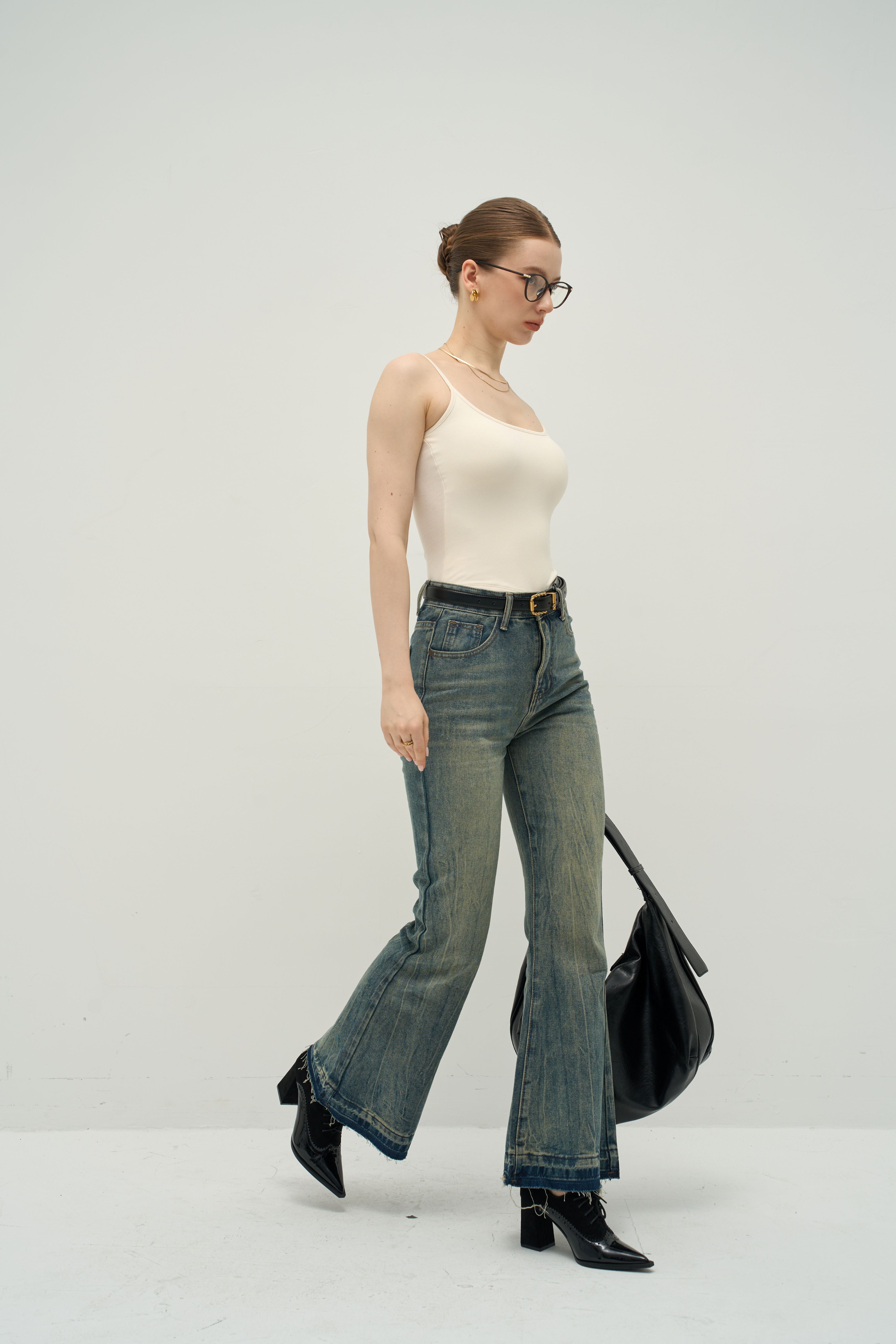 Sculpted Waist Ribbed Padded Camisole