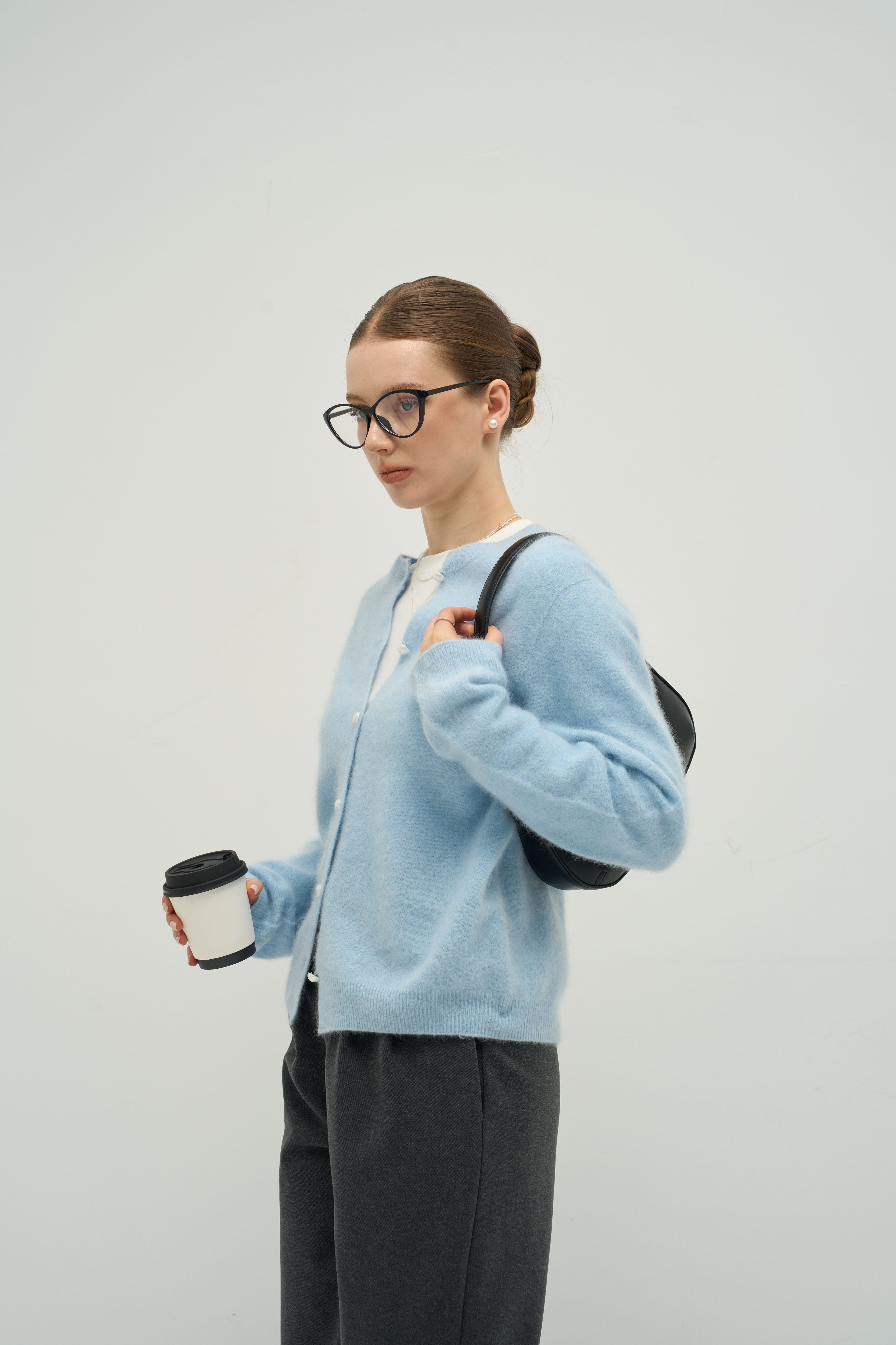 Luxe Cashmere Crew Cardigan – Timeless Layering Essential | Merra Muse
