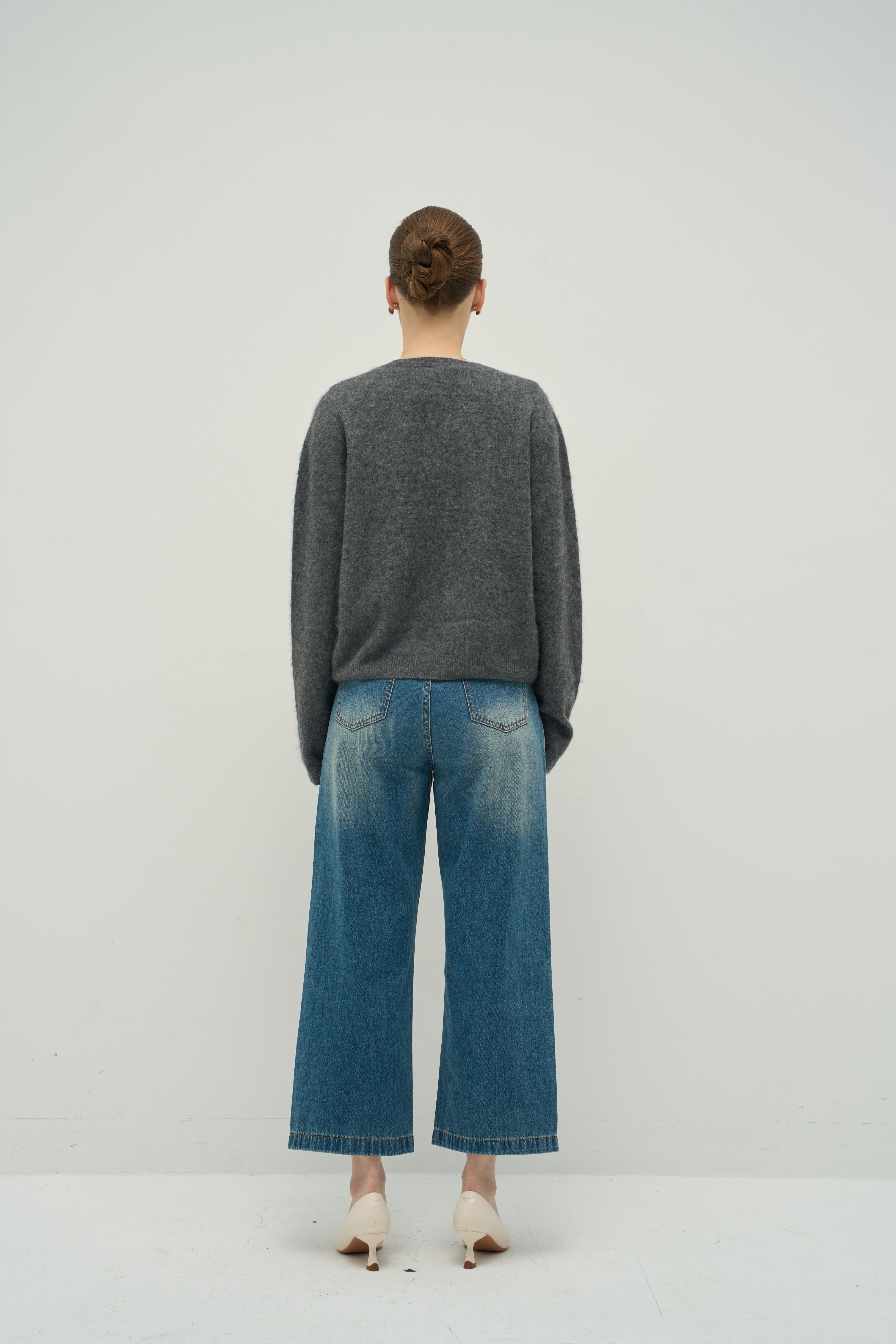 Merra Muse premium cashmere knit cardigan with soft hand-feel and fine gauge texture
