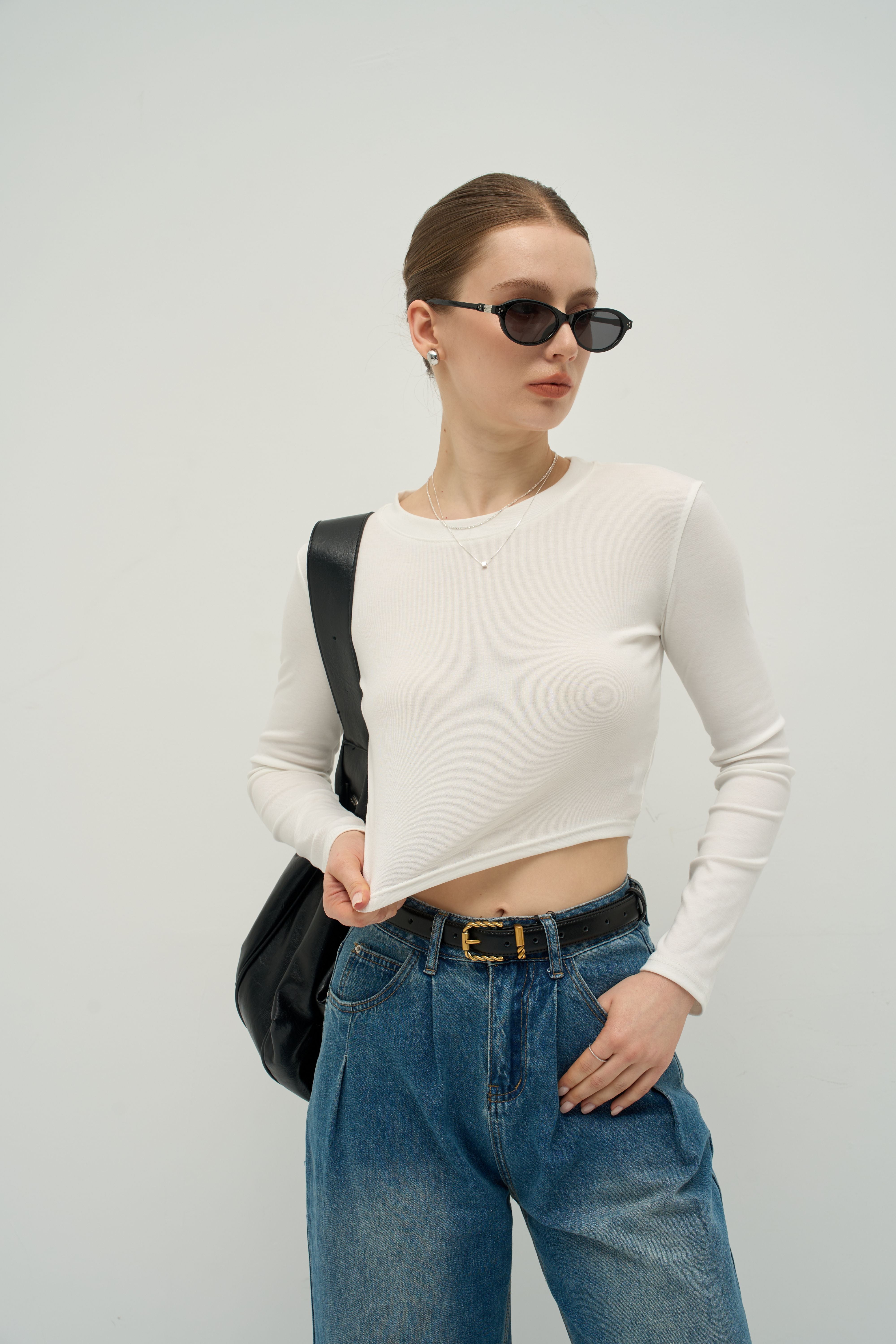 The Refined TENCEL™ Crewneck Long Sleeve