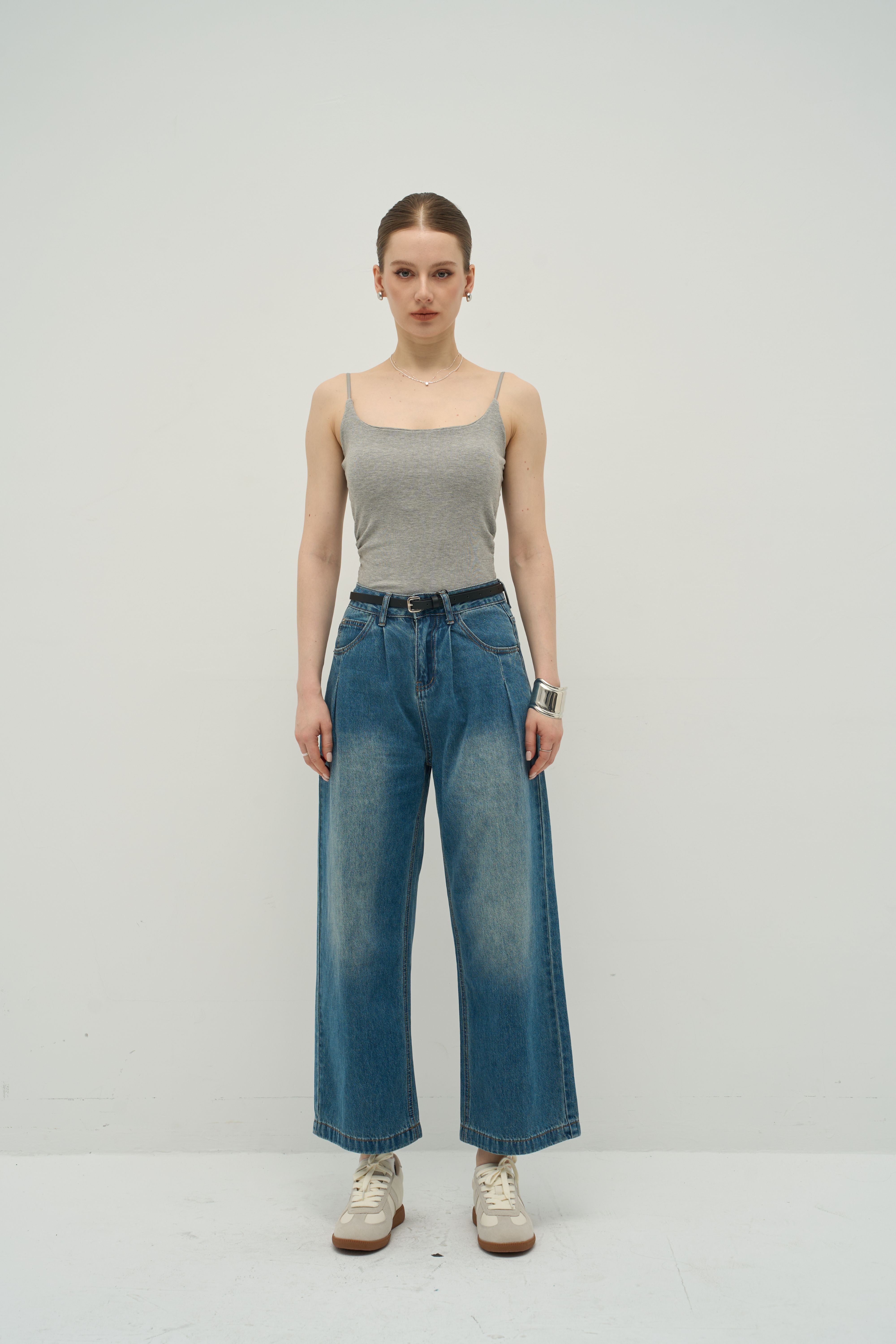 Sculpted Waist Ribbed Padded Camisole