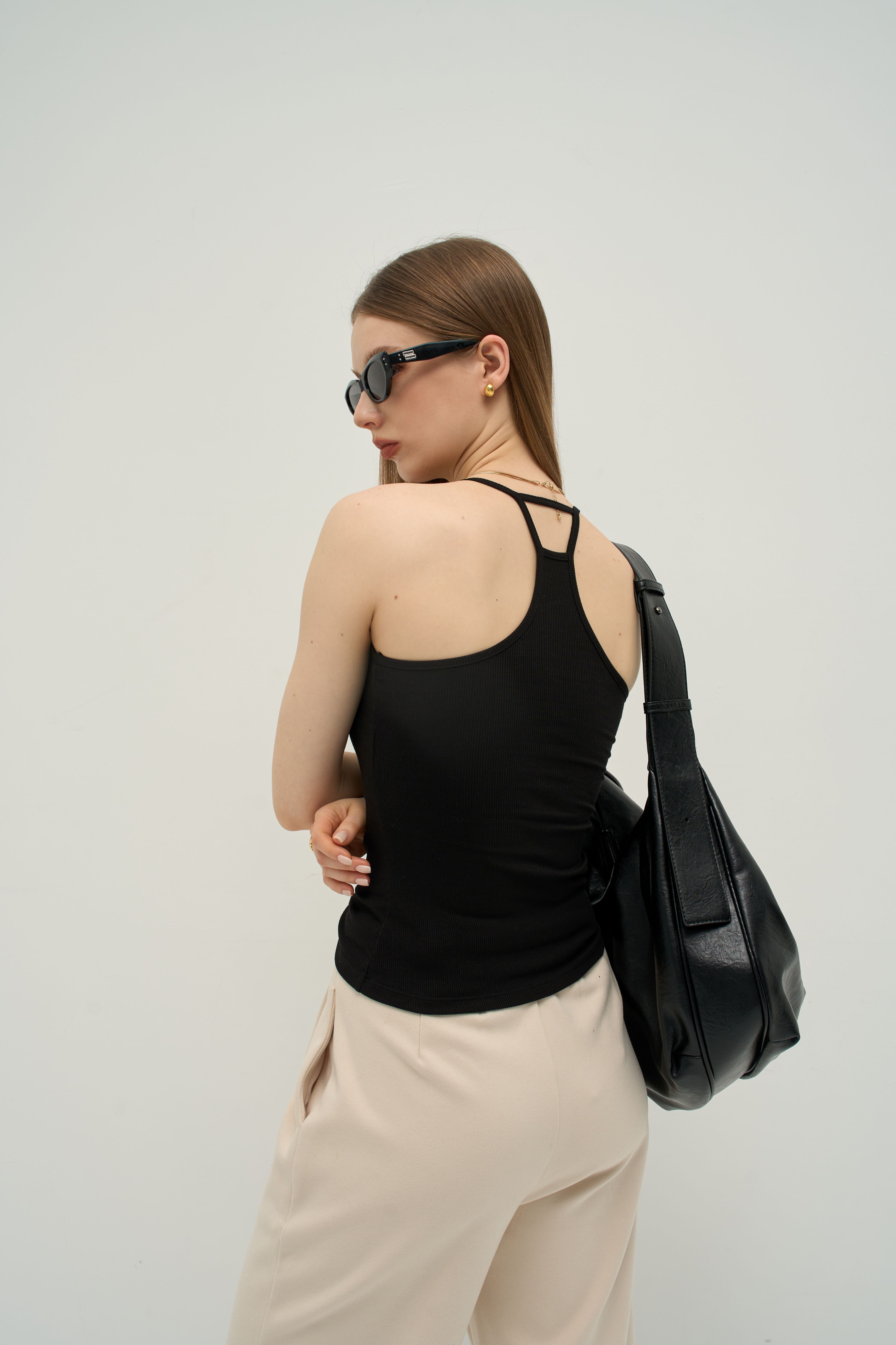 Ribbed Padded Camisole-Contoured back