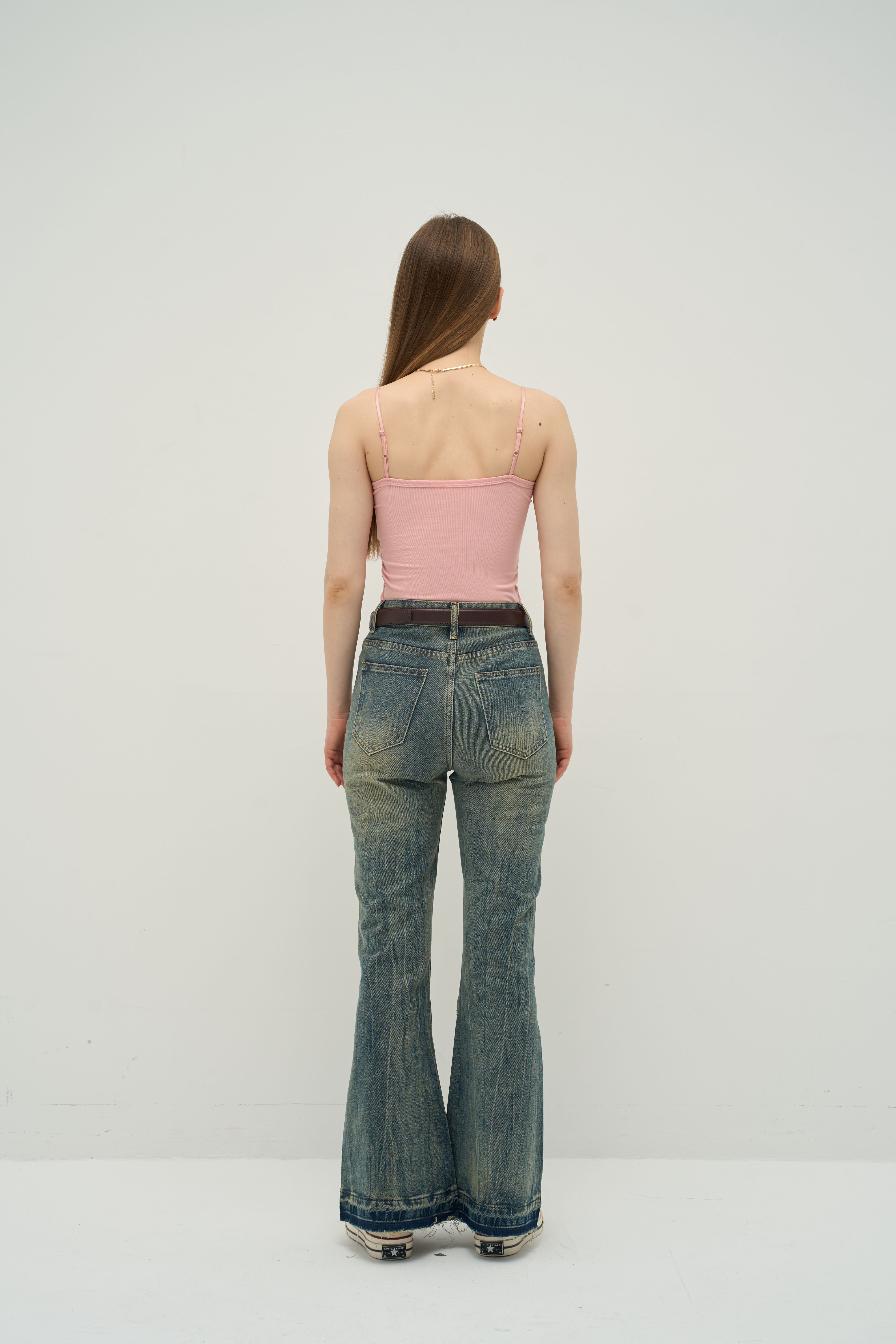 Sculpted Waist Ribbed Padded Camisole